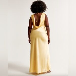 Satin Cowl Back Maxi Dress💛